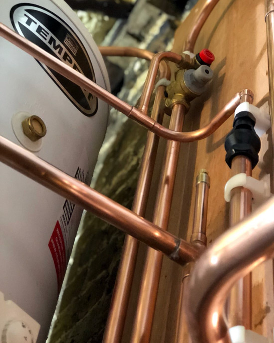 plumber & heating specialist in Wandsworth and London tempest water boiler and copper pipes